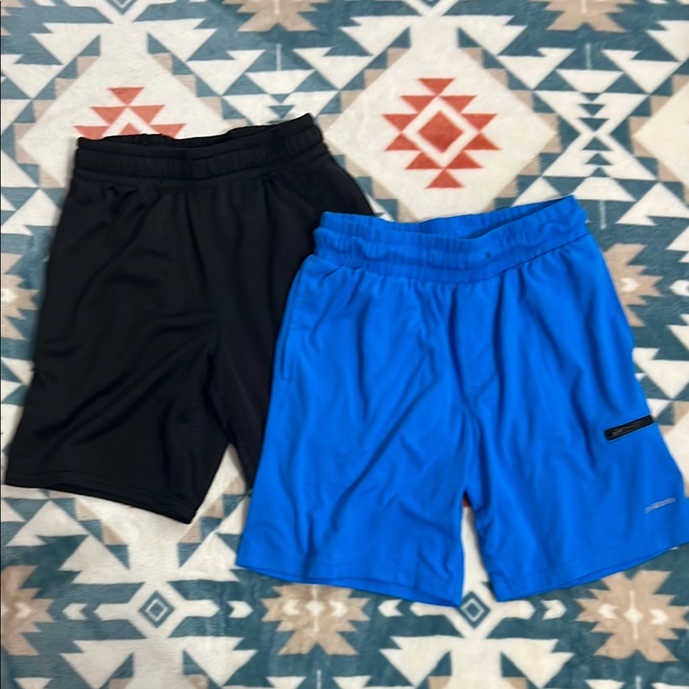 Athletic Works Black and Blue Performance Shorts